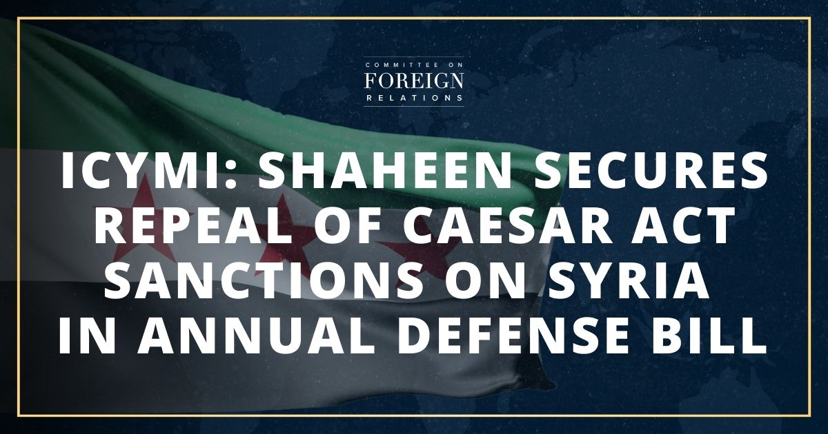 Shaheen obtient l’abrogation des sanctions de la loi César sur…
