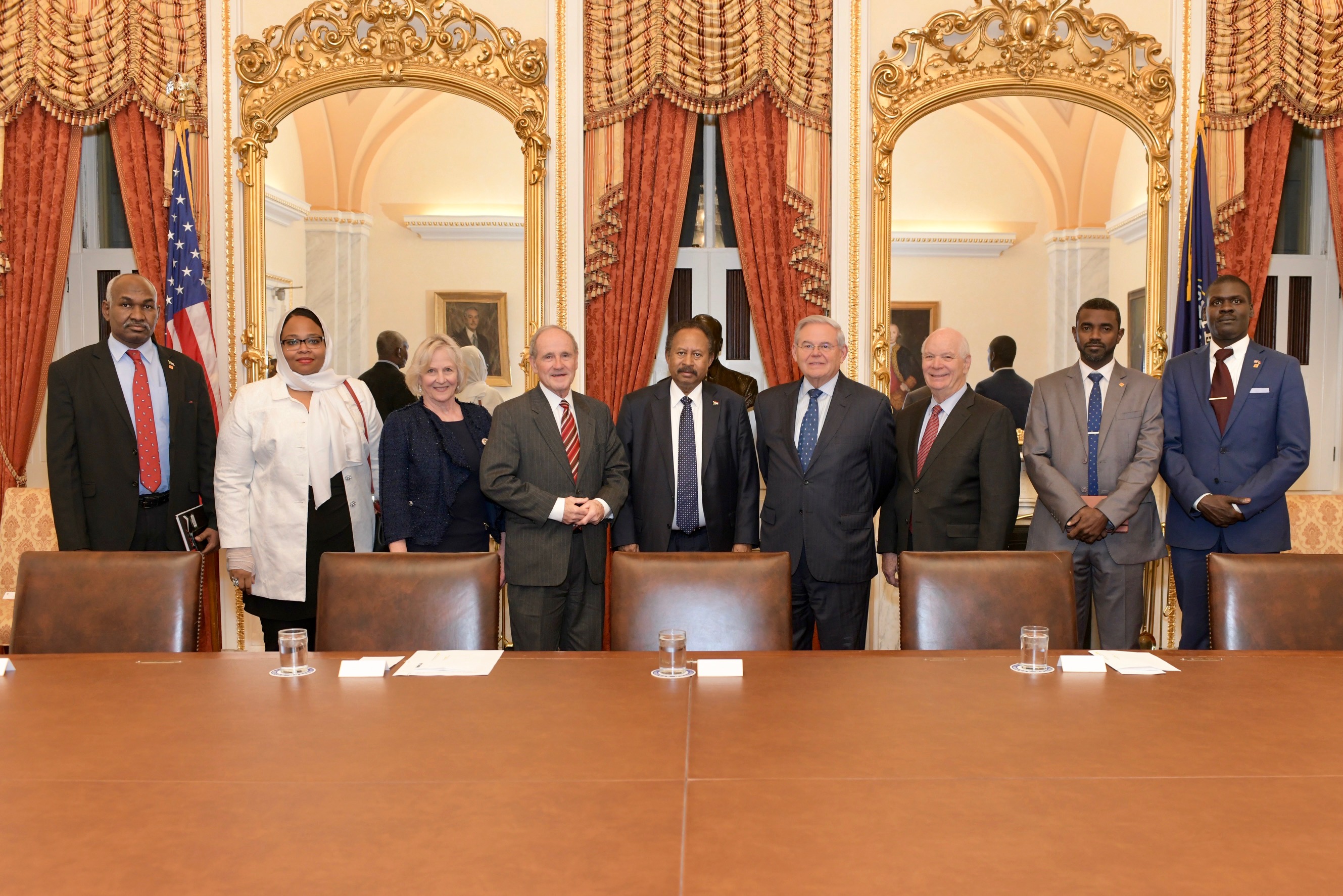 risch with committee and sudanese ministers group