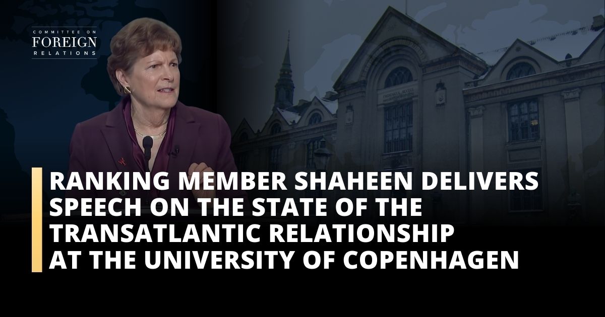 [2026-01-16] Ranking Member Shaheen Delivers Speech on the State of...